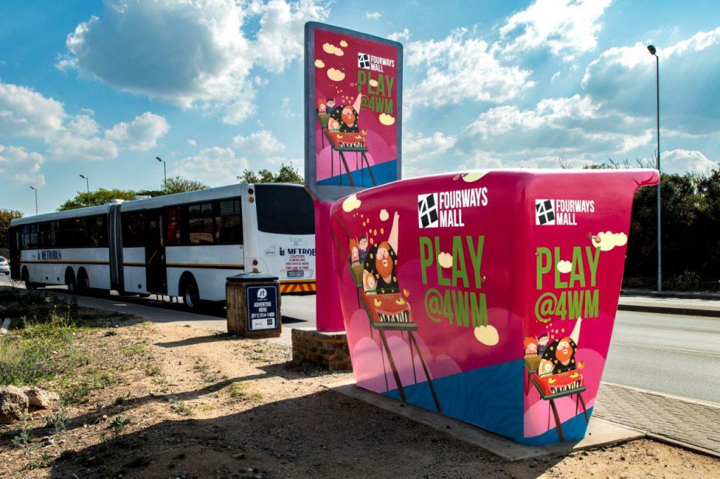 Fourways Mall invites shoppers to Play@4WM with bus shelter campaign ...